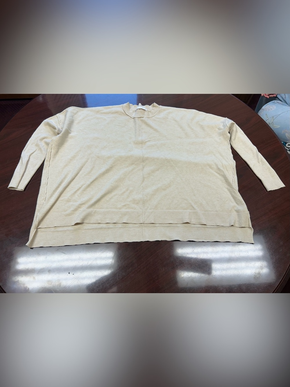 Karlie Lightweight Crewneck Sweater Beige